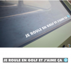 Sticker Je roule en Golf et...