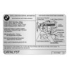 Étiquette de contrôle des émissions d'échappement pour BMW E30 - 2121507C