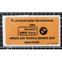 Sticker "Genuine BMW Parts" USA