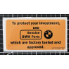 Sticker "Genuine BMW Parts" USA
