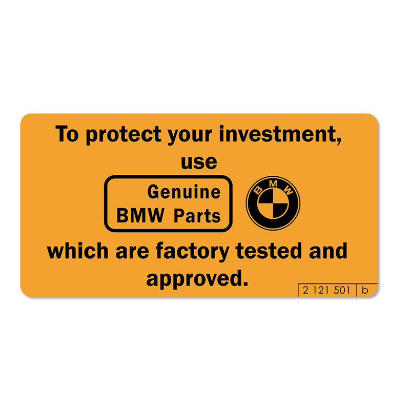 Sticker "Genuine BMW Parts" USA