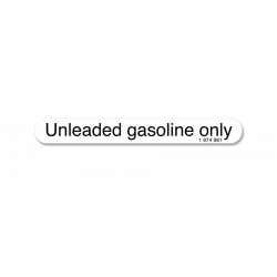 Unleaded gasoline only...