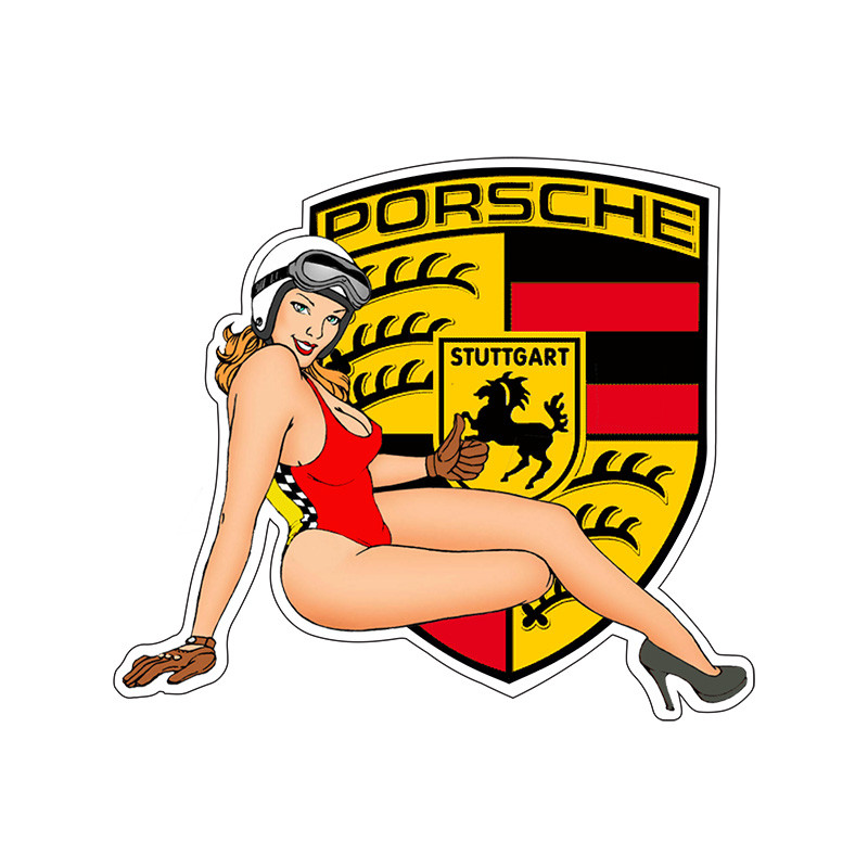Pin-up Porsche coté gauche