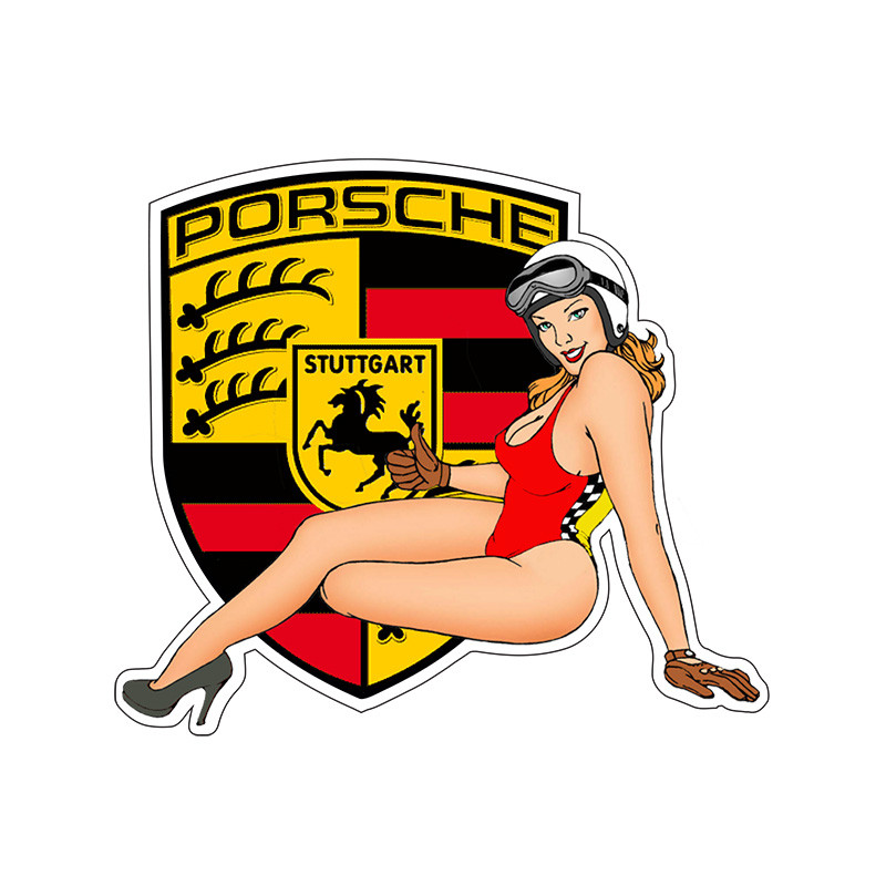 Pin-up Porsche coté droit