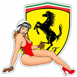Pin-up Ferrari coté gauche