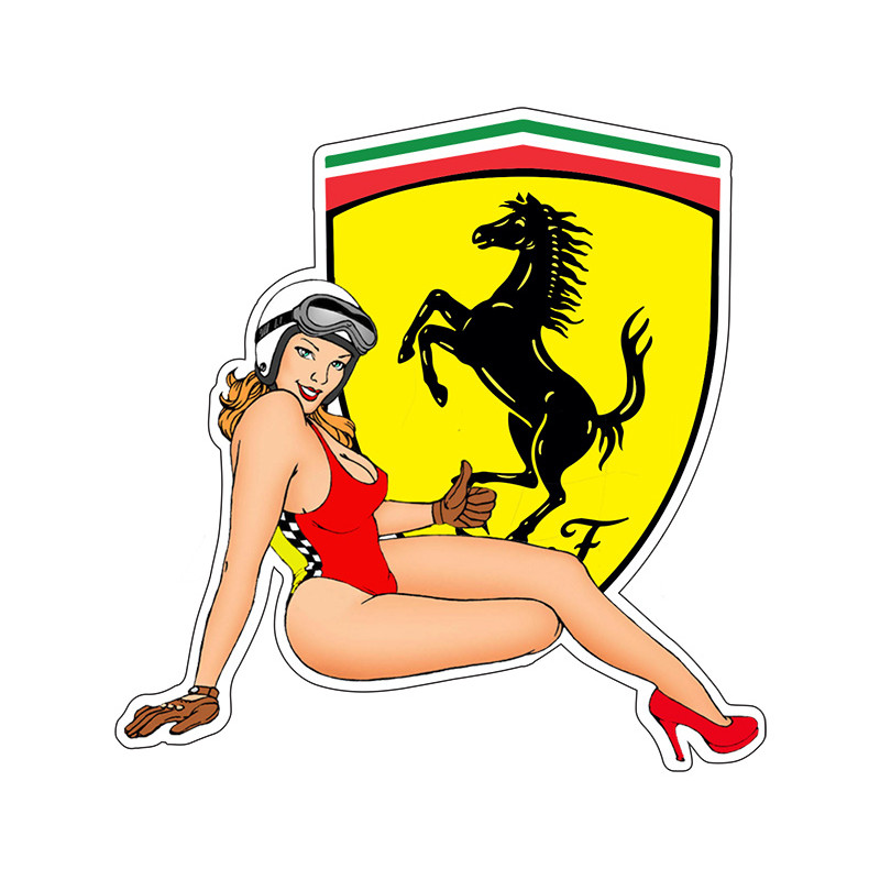 Pin-up Ferrari left side