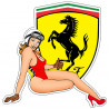 Pin-up Ferrari coté gauche
