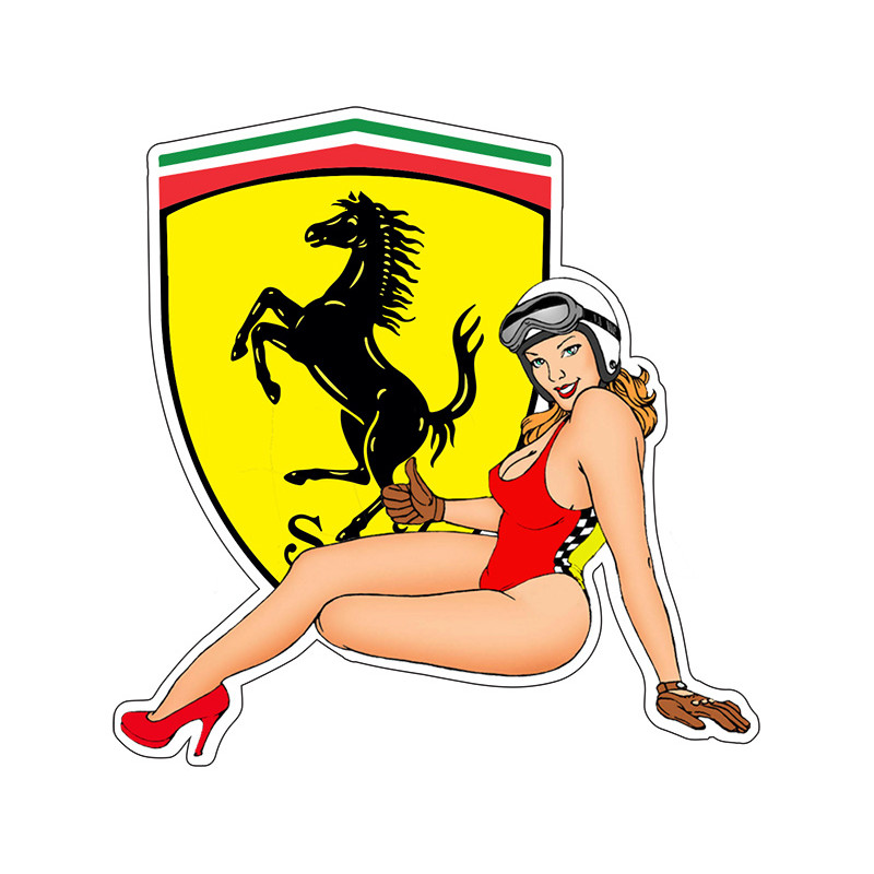 Pin-up Ferrari côté droit