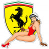Pin-up Ferrari right side