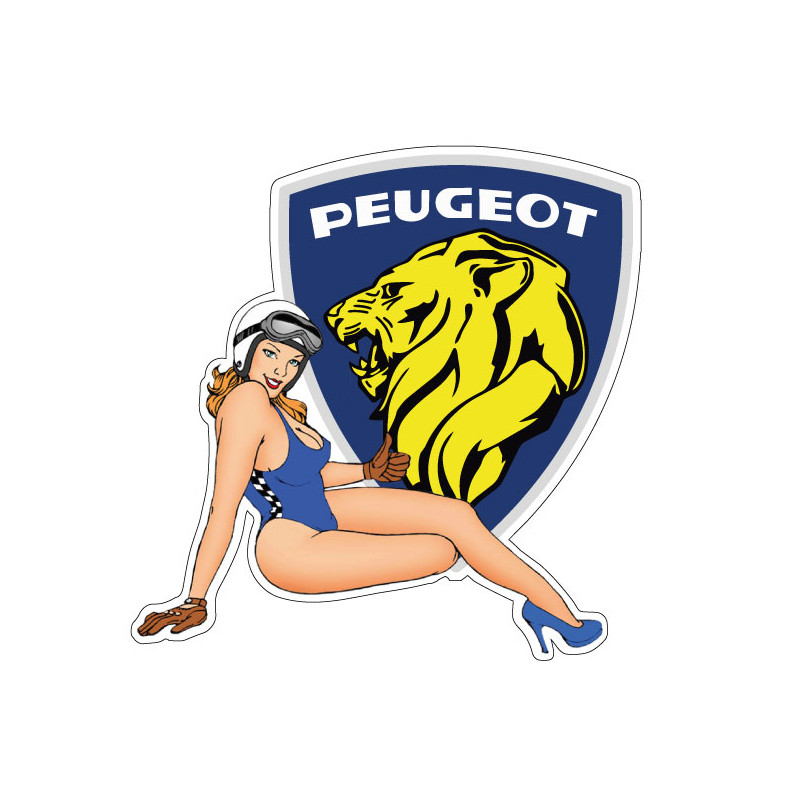 Pin-up Peugeot coté gauche