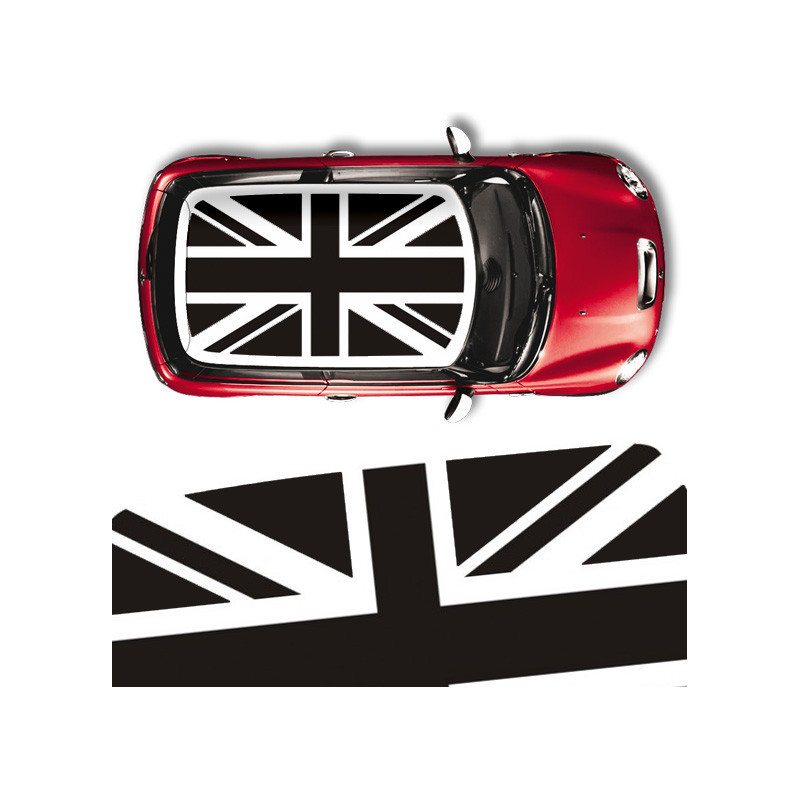 Mini roof Union Jack monochrome