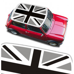 Mini roof Union Jack black and grey