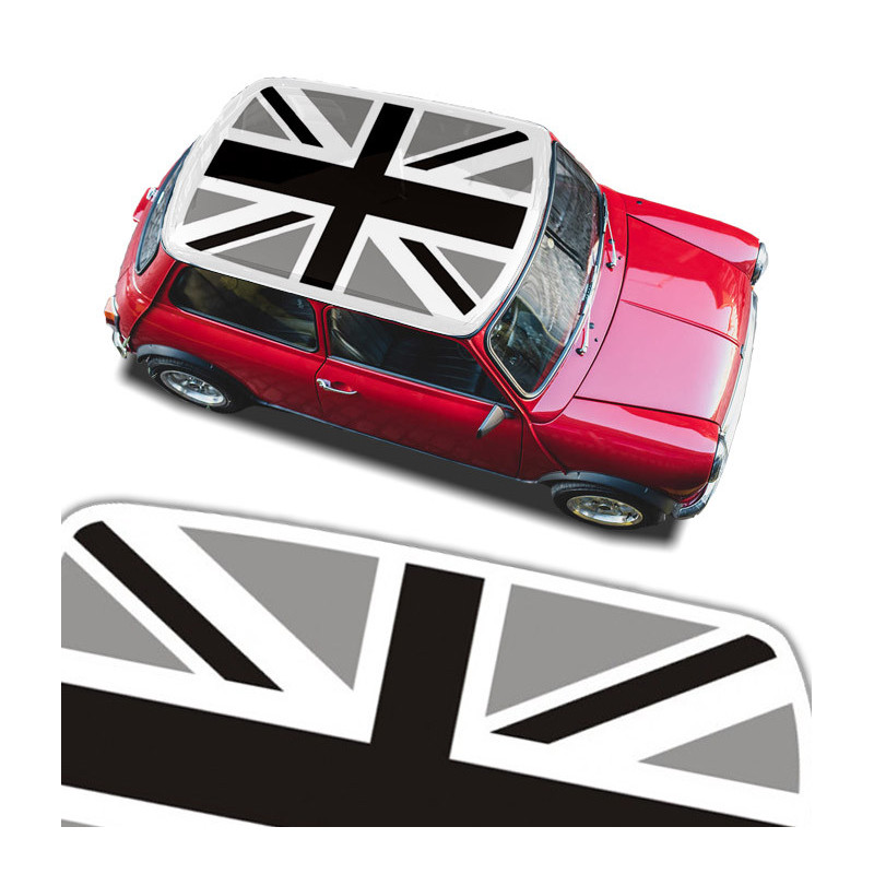 Mini roof Union Jack black and grey