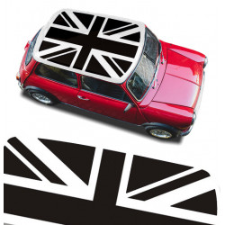 Mini roof Union Jack monochrome