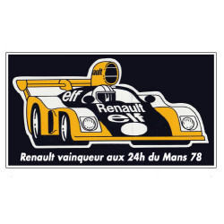 Renault 78 Winner Le Mans 24 hours sticker in French