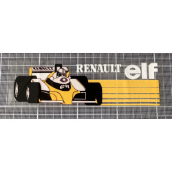 Sticker autocollant Renault Elf F1 Formule 1 collage intérieur 