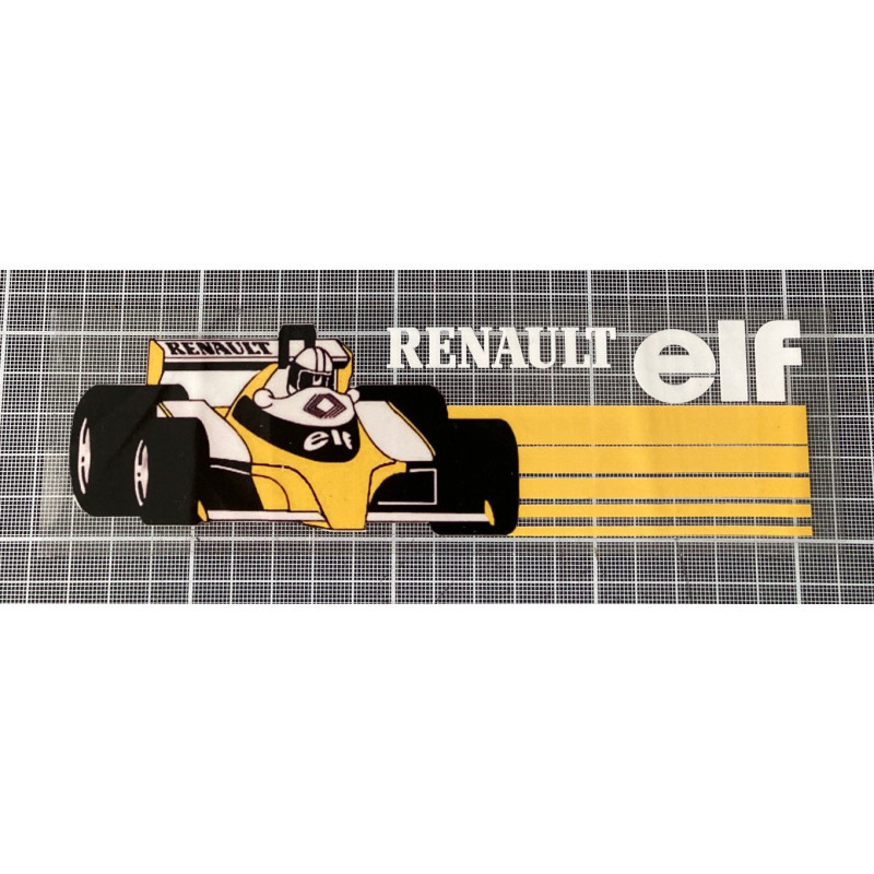 STICKER VINTAGE AUTOCOLLANT AUFKLEBER AUTO MOTO TUNING FORMULA 1 RENAULT  ELF