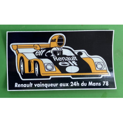 Renault 78 Winner Le Mans 24 hours sticker in French