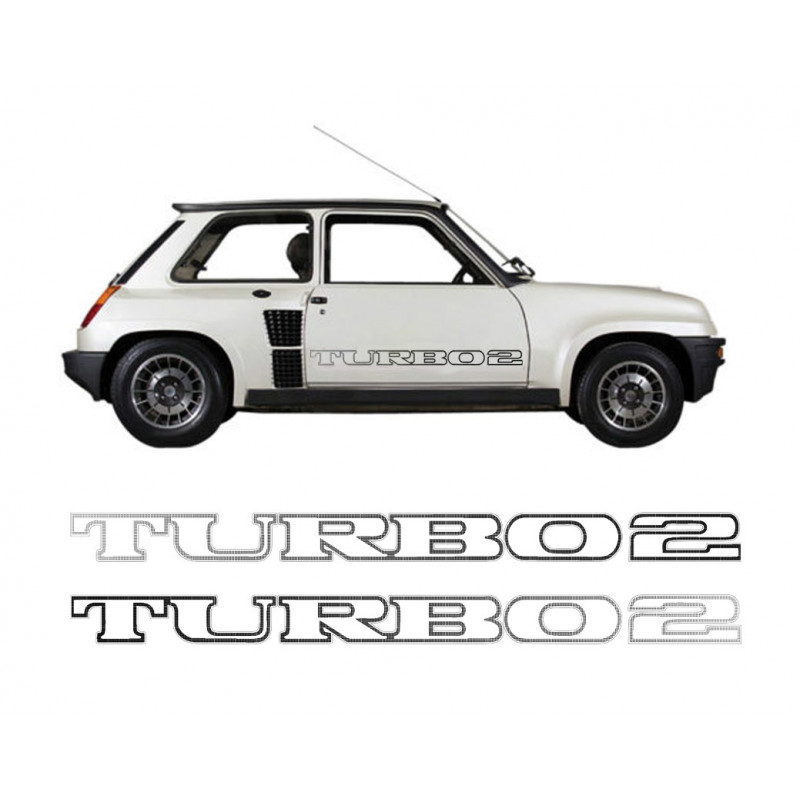 Stickers Turbo 2 latéraux dégradés