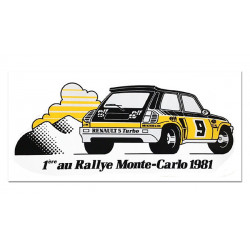 Sticker Renault 1er au rallye Monte-Carlo 1981
