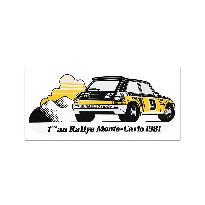 Sticker Renault 1er au rallye Monte-Carlo 1981