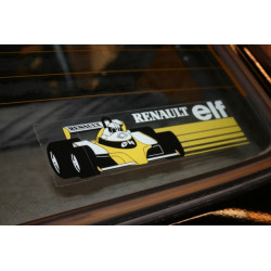 Sticker autocollant Renault Elf F1 Formule 1 collage intérieur 