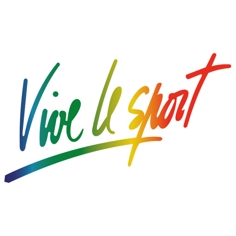 Sticker "Vive le sport" multicolore