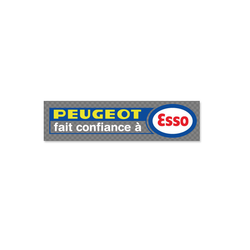 Peugeot trusts Esso sticker