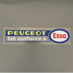 Peugeot trusts Esso sticker