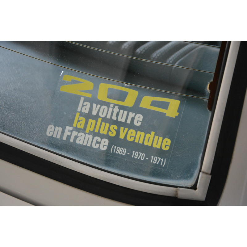Peugeot 204 "The best-selling car in France" sticker