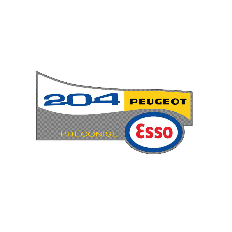 Peugeot 204 recommends Esso sticker