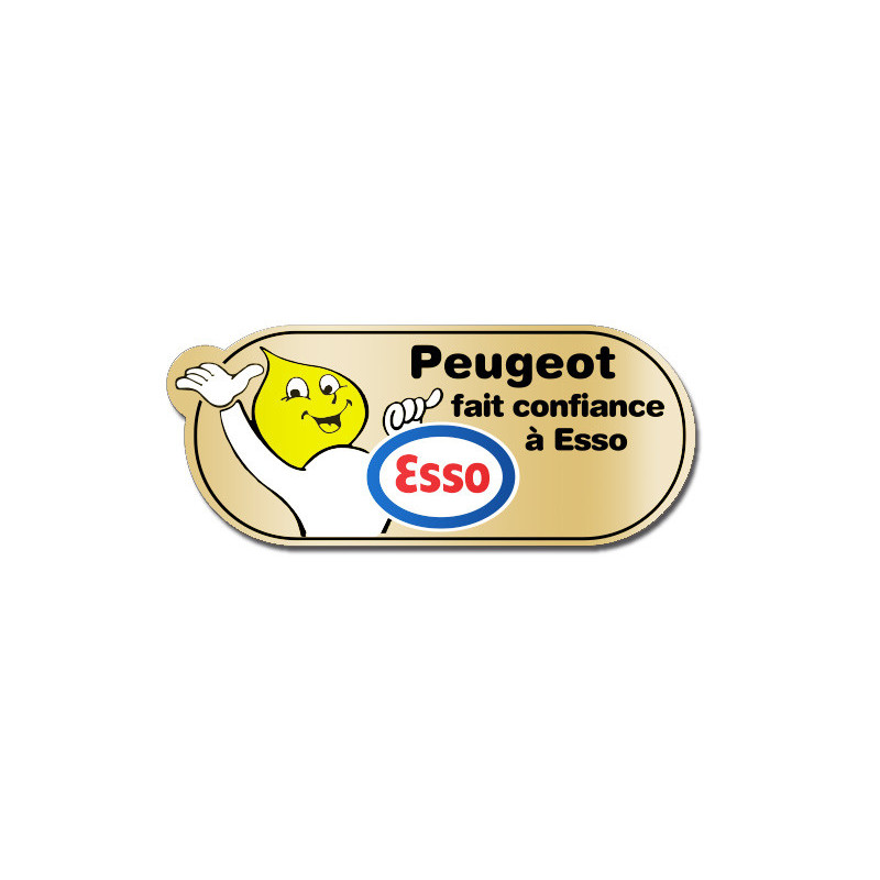 Peugeot trusts Esso sticker