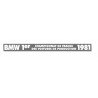 BMW 1st French championship of production cars 1981