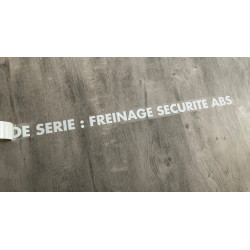 Autocollant "De série: Freinage ABS"