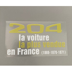 Peugeot 204 "La voiture la plus vendue en France"