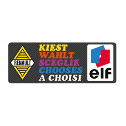 Sticker RENAULT chooses ELF...