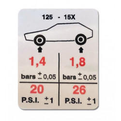 étiquette pression pneu Citroën