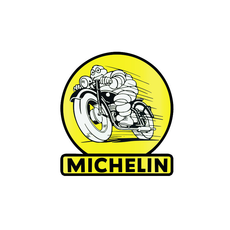 Autocollant rond Bibendum italien - Boutique de l'Aventure Michelin