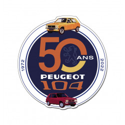 Peugeot 104 - 50 years sticker