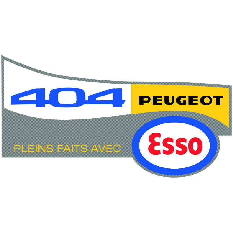 Peugeot 404 recommends Esso sticker