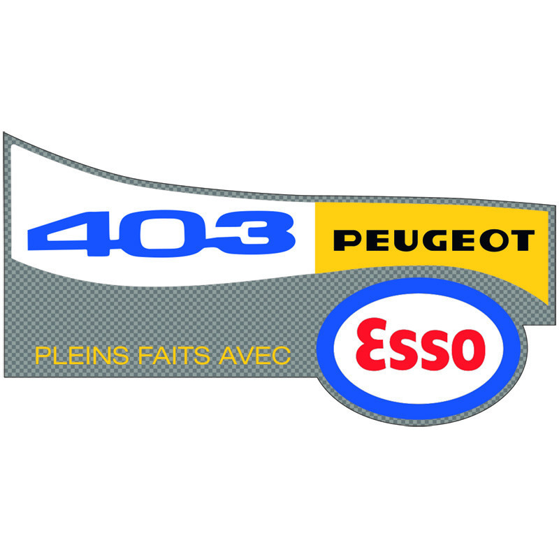 Peugeot 403 recommends Esso sticker