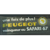 Peugeot SAFARI 67 winner sticker