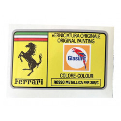 Original painting colour label - Ferrari - Glasurit