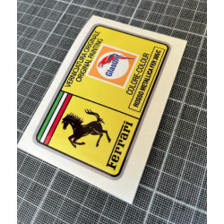 Original painting colour label - Ferrari - Glasurit