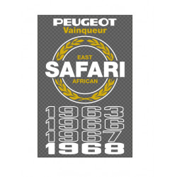 Peugeot SAFARI 63-68 winner sticker