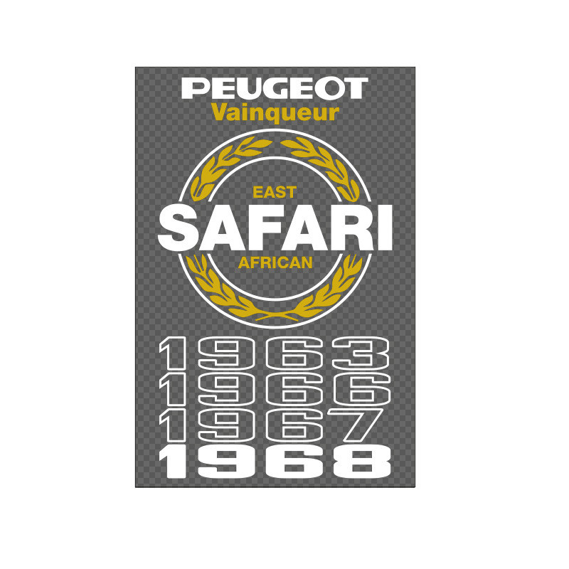 Peugeot SAFARI 63-68 winner sticker