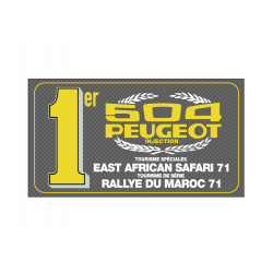 Peugeot 504 1st in the East African SAFARI 71 sticker