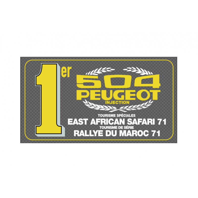 Peugeot 504 1st in the East African SAFARI 71 sticker