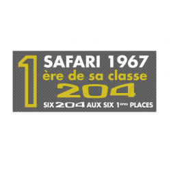 Peugeot 204 first at SAFARI 67 sticker