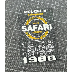 Peugeot SAFARI 63-68 winner sticker